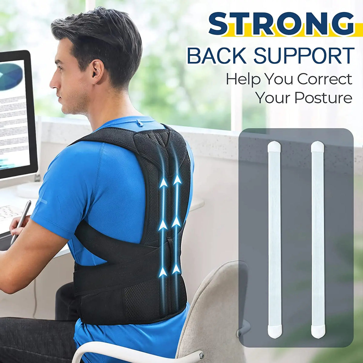 Corrector de postura y soporte lumbar