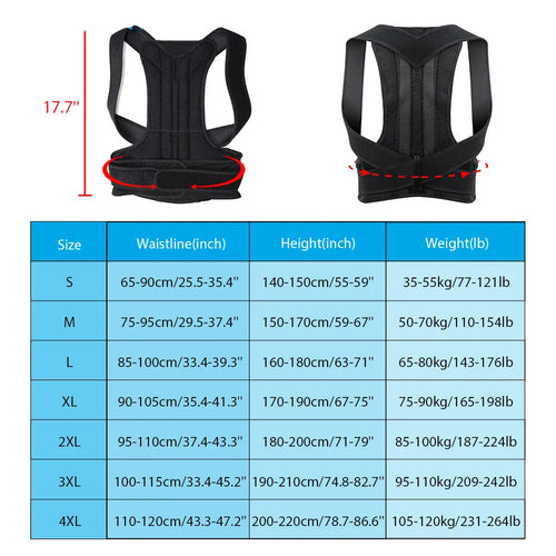Corrector de postura y soporte lumbar