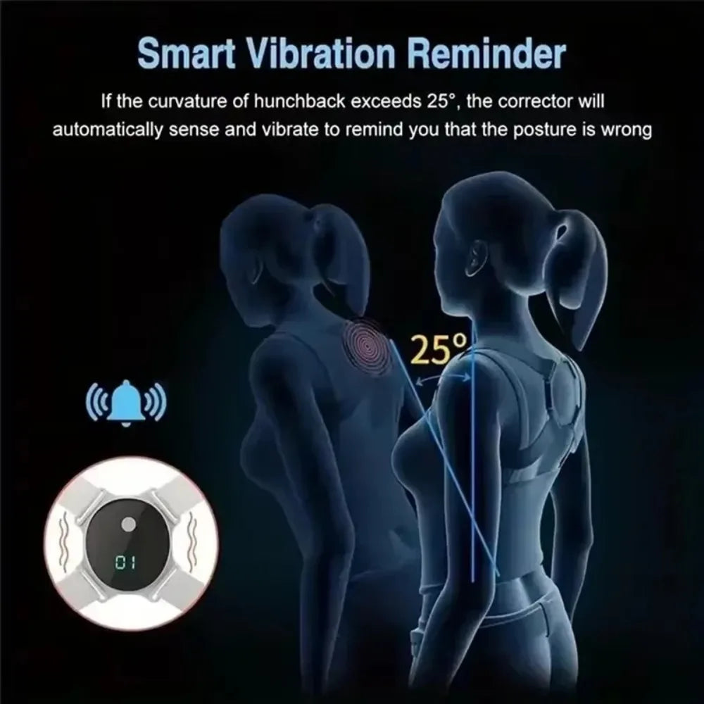 Corrector de postura inteligente con vibración